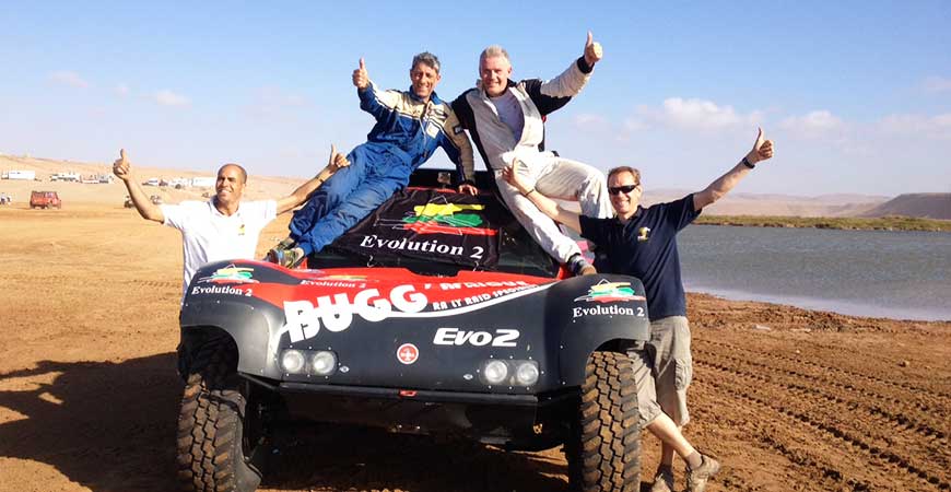 team BUGG’AFRIQUE sur le Libya rally 2014